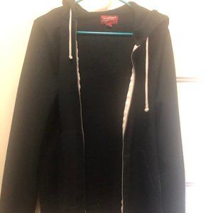 Men's Black Zip-Front Hoodie